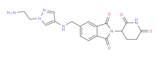 5-({[1-(2-aminoethyl)-1H-pyrazol-4-yl]amino}methyl)-2-(2,6-dioxopiperidin-3-yl)-2,3-dihydro-1H-isoindole-1,3-dione