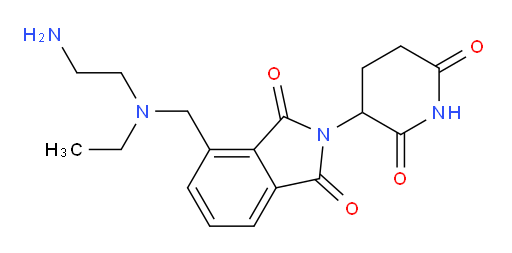 4-{[(2-aminoethyl)(ethyl)amino]methyl}-2-(2,6-dioxopiperidin-3-yl)-2,3-dihydro-1H-isoindole-1,3-dione