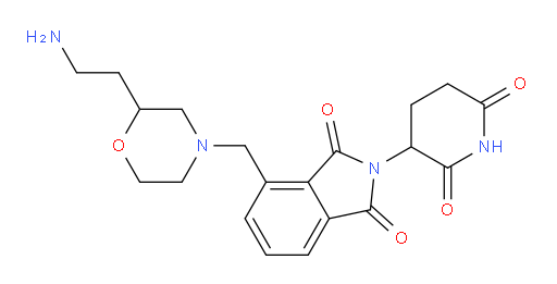 4-{[2-(2-aminoethyl)morpholin-4-yl]methyl}-2-(2,6-dioxopiperidin-3-yl)-2,3-dihydro-1H-isoindole-1,3-dione