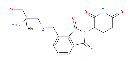 4-{[(2-amino-3-hydroxy-2-methylpropyl)amino]methyl}-2-(2,6-dioxopiperidin-3-yl)-2,3-dihydro-1H-isoindole-1,3-dione