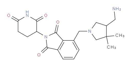 4-{[4-(aminomethyl)-3,3-dimethylpyrrolidin-1-yl]methyl}-2-(2,6-dioxopiperidin-3-yl)-2,3-dihydro-1H-isoindole-1,3-dione
