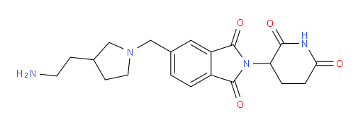 5-{[3-(2-aminoethyl)pyrrolidin-1-yl]methyl}-2-(2,6-dioxopiperidin-3-yl)-2,3-dihydro-1H-isoindole-1,3-dione