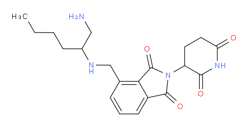 4-{[(1-aminohexan-2-yl)amino]methyl}-2-(2,6-dioxopiperidin-3-yl)-2,3-dihydro-1H-isoindole-1,3-dione