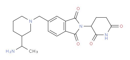 5-{[3-(1-aminoethyl)piperidin-1-yl]methyl}-2-(2,6-dioxopiperidin-3-yl)-2,3-dihydro-1H-isoindole-1,3-dione