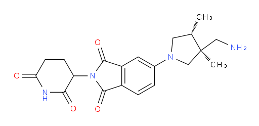 rac-5-[(3R,4S)-3-(aminomethyl)-3,4-dimethylpyrrolidin-1-yl]-2-(2,6-dioxopiperidin-3-yl)-2,3-dihydro-1H-isoindole-1,3-dione