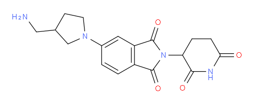 5-[3-(aminomethyl)pyrrolidin-1-yl]-2-(2,6-dioxopiperidin-3-yl)-2,3-dihydro-1H-isoindole-1,3-dione