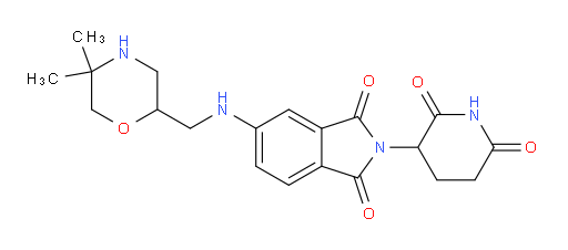 5-{[(5,5-dimethylmorpholin-2-yl)methyl]amino}-2-(2,6-dioxopiperidin-3-yl)-2,3-dihydro-1H-isoindole-1,3-dione
