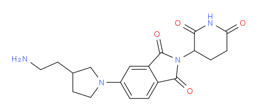 5-[3-(2-aminoethyl)pyrrolidin-1-yl]-2-(2,6-dioxopiperidin-3-yl)-2,3-dihydro-1H-isoindole-1,3-dione