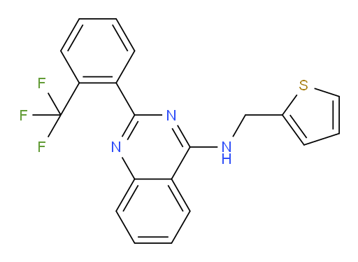 N-[(thiophen-2-yl)methyl]-2-[2-(trifluoromethyl)phenyl]quinazolin-4-amine