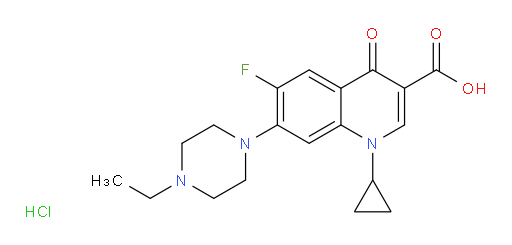 1-cyclopropyl-7-(4-ethylpiperazin-1-yl)-6-fluoro-4-oxo-1,4-dihydroquinoline-3-carboxylic acid hydrochloride