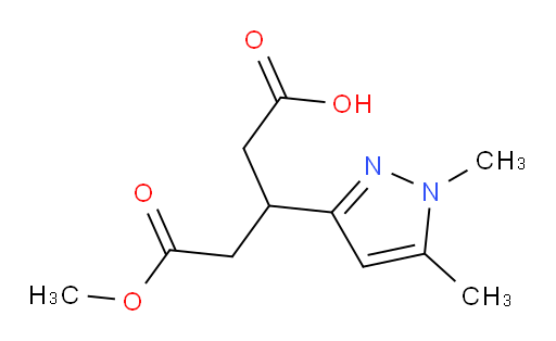 3-(1,5-dimethyl-1H-pyrazol-3-yl)-5-methoxy-5-oxopentanoic acid