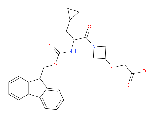 2-({1-[3-cyclopropyl-2-({[(9H-fluoren-9-yl)methoxy]carbonyl}amino)propanoyl]azetidin-3-yl}oxy)acetic acid