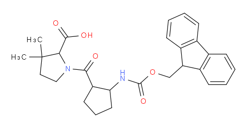 1-[2-({[(9H-fluoren-9-yl)methoxy]carbonyl}amino)cyclopentanecarbonyl]-3,3-dimethylpyrrolidine-2-carboxylic acid