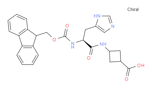 3-[(2S)-2-({[(9H-fluoren-9-yl)methoxy]carbonyl}amino)-3-(1H-imidazol-5-yl)propanamido]cyclobutane-1-carboxylic acid