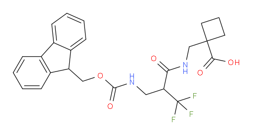 1-({2-[({[(9H-fluoren-9-yl)methoxy]carbonyl}amino)methyl]-3,3,3-trifluoropropanamido}methyl)cyclobutane-1-carboxylic acid