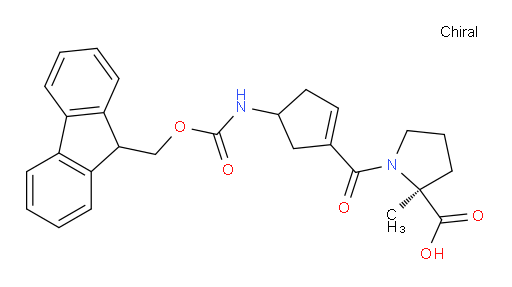 (2S)-1-[4-({[(9H-fluoren-9-yl)methoxy]carbonyl}amino)cyclopent-1-ene-1-carbonyl]-2-methylpyrrolidine-2-carboxylic acid
