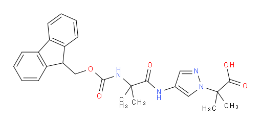 2-{4-[2-({[(9H-fluoren-9-yl)methoxy]carbonyl}amino)-2-methylpropanamido]-1H-pyrazol-1-yl}-2-methylpropanoic acid