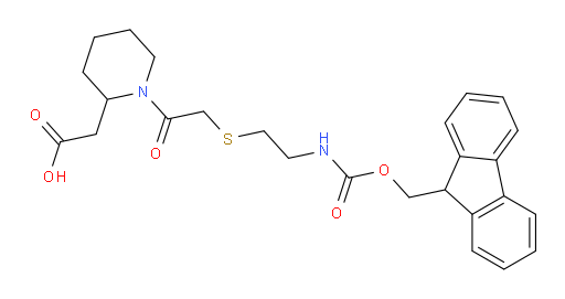 2-[1-(2-{[2-({[(9H-fluoren-9-yl)methoxy]carbonyl}amino)ethyl]sulfanyl}acetyl)piperidin-2-yl]acetic acid