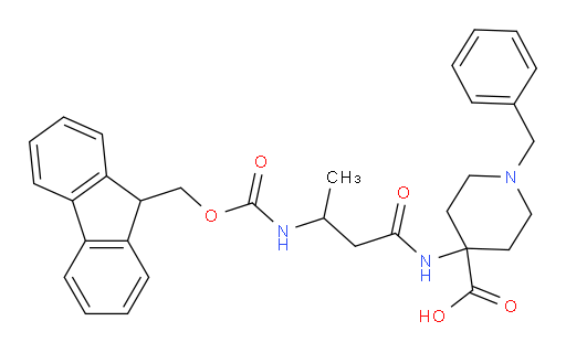 1-benzyl-4-[3-({[(9H-fluoren-9-yl)methoxy]carbonyl}amino)butanamido]piperidine-4-carboxylic acid