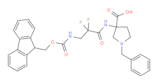 1-benzyl-3-[3-({[(9H-fluoren-9-yl)methoxy]carbonyl}amino)-2,2-difluoropropanamido]pyrrolidine-3-carboxylic acid