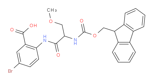 5-bromo-2-[2-({[(9H-fluoren-9-yl)methoxy]carbonyl}amino)-3-methoxypropanamido]benzoic acid