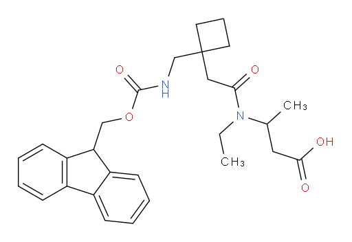 3-(N-ethyl-2-{1-[({[(9H-fluoren-9-yl)methoxy]carbonyl}amino)methyl]cyclobutyl}acetamido)butanoic acid
