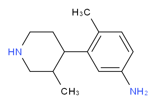 4-methyl-3-(3-methylpiperidin-4-yl)aniline