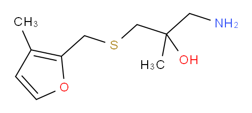 1-amino-2-methyl-3-{[(3-methylfuran-2-yl)methyl]sulfanyl}propan-2-ol