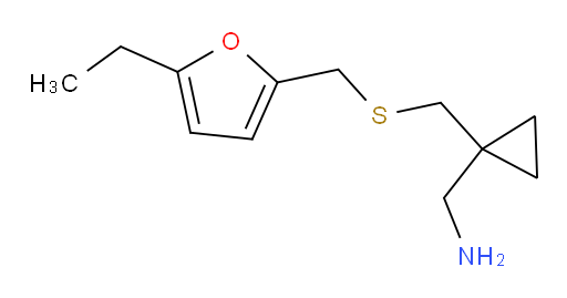 [1-({[(5-ethylfuran-2-yl)methyl]sulfanyl}methyl)cyclopropyl]methanamine