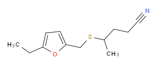 4-{[(5-ethylfuran-2-yl)methyl]sulfanyl}pentanenitrile