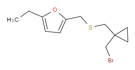 2-[({[1-(bromomethyl)cyclopropyl]methyl}sulfanyl)methyl]-5-ethylfuran