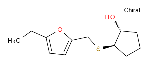 (1R,2R)-2-{[(5-ethylfuran-2-yl)methyl]sulfanyl}cyclopentan-1-ol