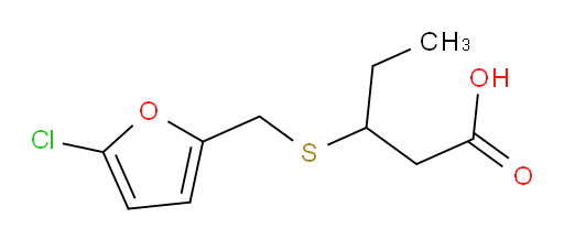 3-{[(5-chlorofuran-2-yl)methyl]sulfanyl}pentanoic acid