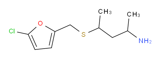 4-{[(5-chlorofuran-2-yl)methyl]sulfanyl}pentan-2-amine