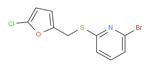 2-bromo-6-{[(5-chlorofuran-2-yl)methyl]sulfanyl}pyridine