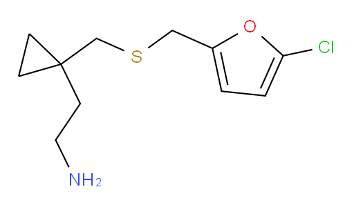 2-[1-({[(5-chlorofuran-2-yl)methyl]sulfanyl}methyl)cyclopropyl]ethan-1-amine
