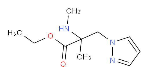 ethyl 2-methyl-2-(methylamino)-3-(1H-pyrazol-1-yl)propanoate