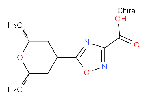 5-[(2R,6S)-2,6-dimethyloxan-4-yl]-1,2,4-oxadiazole-3-carboxylic acid