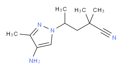 4-(4-amino-3-methyl-1H-pyrazol-1-yl)-2,2-dimethylpentanenitrile