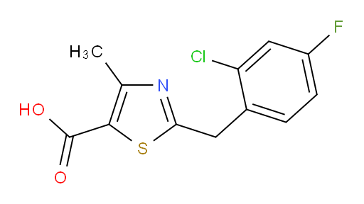 2-[(2-chloro-4-fluorophenyl)methyl]-4-methyl-1,3-thiazole-5-carboxylic acid