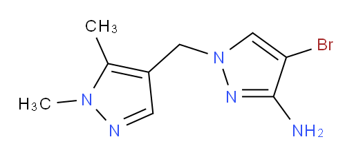 4-bromo-1-[(1,5-dimethyl-1H-pyrazol-4-yl)methyl]-1H-pyrazol-3-amine