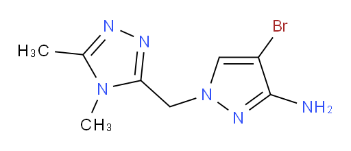 4-bromo-1-[(dimethyl-4H-1,2,4-triazol-3-yl)methyl]-1H-pyrazol-3-amine