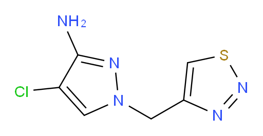 4-chloro-1-[(1,2,3-thiadiazol-4-yl)methyl]-1H-pyrazol-3-amine