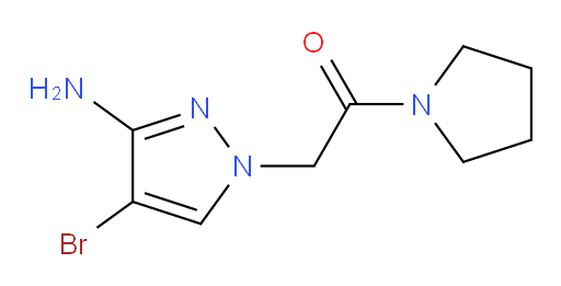 2-(3-amino-4-bromo-1H-pyrazol-1-yl)-1-(pyrrolidin-1-yl)ethan-1-one