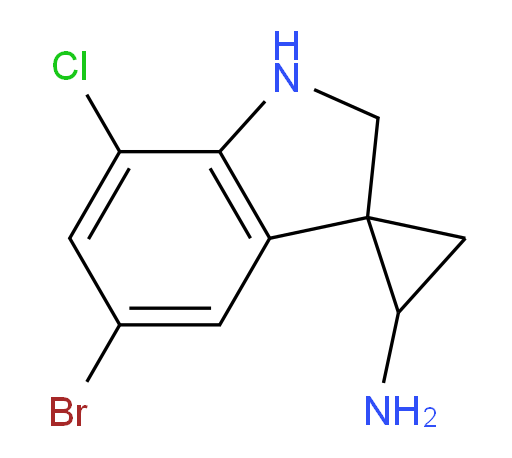 5'-bromo-7'-chloro-1',2'-dihydrospiro[cyclopropane-1,3'-indole]-3-amine