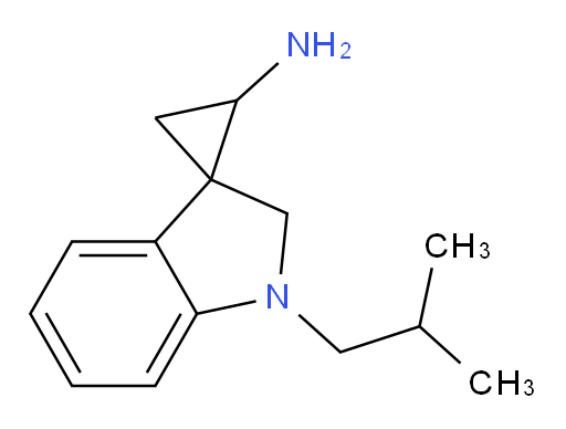 1'-(2-methylpropyl)-1',2'-dihydrospiro[cyclopropane-1,3'-indole]-2-amine