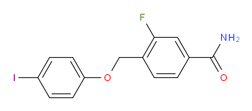 3-fluoro-4-[(4-iodophenoxy)methyl]benzamide
