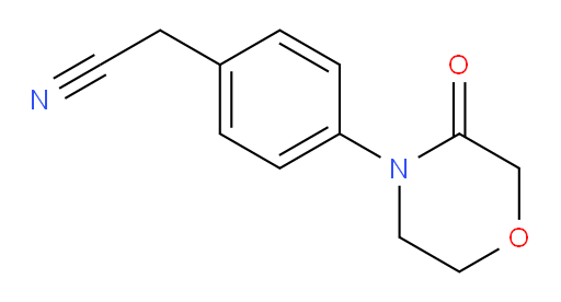 2-[4-(3-oxomorpholin-4-yl)phenyl]acetonitrile