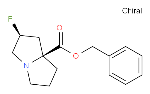 (2S,7aS)-benzyl 2-fluorohexahydro-1H-pyrrolizine-7a-carboxylate