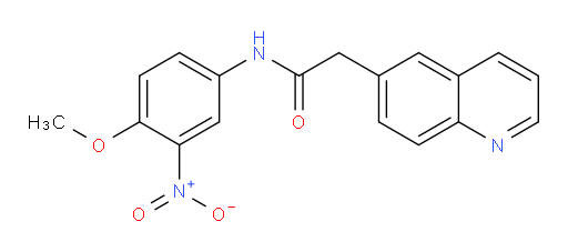 N-(4-methoxy-3-nitrophenyl)-2-(quinolin-6-yl)acetamide